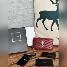 SAINT LAURENT Мини-кошелек из кожи с узором виде шариков Очень кр
