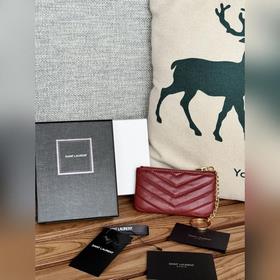 SAINT LAURENT Мини-кошелек из кожи с узором виде шариков Очень кр