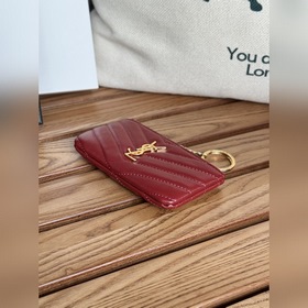 SAINT LAURENT Мини-кошелек из кожи с узором виде шариков Очень кр