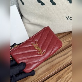 SAINT LAURENT Мини-кошелек из кожи с узором виде шариков Очень кр