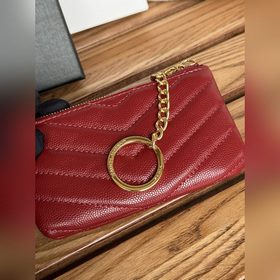 SAINT LAURENT Мини-кошелек из кожи с узором виде шариков Очень кр
