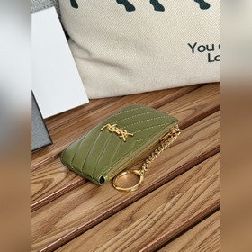 SAINT LAURENT Мини-кошелек из кожи с узором виде шариков Очень кр
