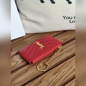 SAINT LAURENT Мини-кошелек из кожи с узором виде шариков Очень кр