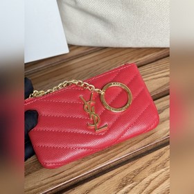 SAINT LAURENT Мини-кошелек из кожи с узором виде шариков Очень кр