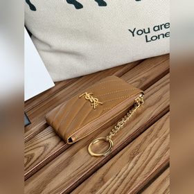 SAINT LAURENT Мини-кошелек из кожи с узором виде шариков Очень кр
