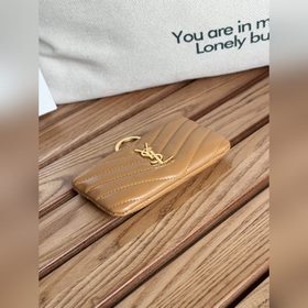 SAINT LAURENT Мини-кошелек из кожи с узором виде шариков Очень кр