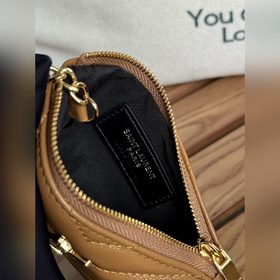 SAINT LAURENT Мини-кошелек из кожи с узором виде шариков Очень кр