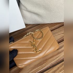 SAINT LAURENT Мини-кошелек из кожи с узором виде шариков Очень кр