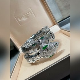 (Реальная цена) Материал： 2140360. Браслет Bulgari с зелеными зме