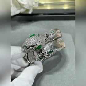 (Реальная цена) Материал： 2140360. Браслет Bulgari с зелеными зме