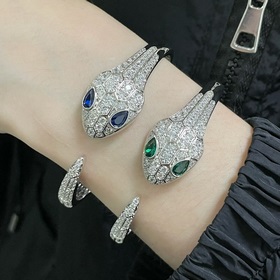 Айкин 2140290 Bulgari высококачественный браслет с зелеными камня