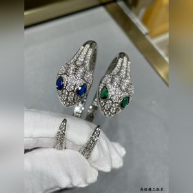 Айкин 2140290 Bulgari высококачественный браслет с зелеными камня