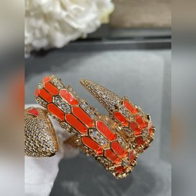 (Реальная цена) Материал： 2140360. Браслет Bulgari с оранжевой зм