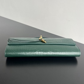 #Bv Крокодиловая текстура Clutch Длинная сумка 741511 с ручкой, д