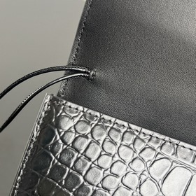 #Bv Крокодиловая текстура Clutch Длинная сумка 741511 с ручкой, д