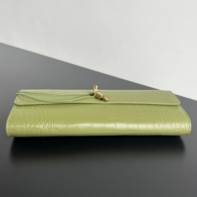 #Bv Крокодиловая текстура Clutch Длинная сумочка 741511 с ручкой,