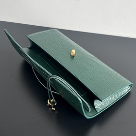 #Bv Крокодиловая текстура Clutch Длинная сумка 741511 с ручкой, д