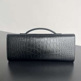 #Bv Крокодиловая текстура Clutch Длинная сумка 741511 с ручкой, д