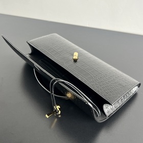 #Bv Крокодиловая текстура Clutch Длинная сумка 741511 с ручкой, д