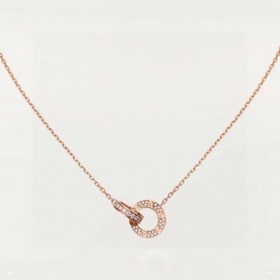 Cartier LOVE серия Большое колье с двумя кольцами. Изготовлено из