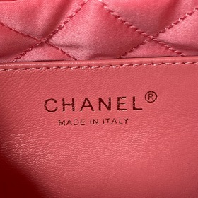 Темно-розовый Chane1 23S AS3980 Мини-сумка Chanel 22 покорила сер