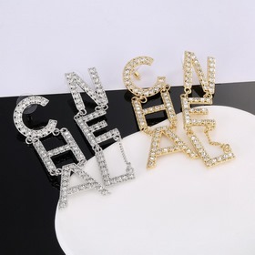 Chanel буквальные серьги-гвоздики, популярная модель, высококачес