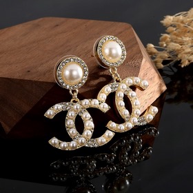 Chanel серьги-гвоздики, точная копия оригинала, высококачественна