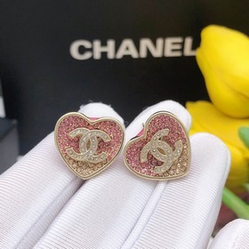 Chanel Серьги-гвоздики с бриллиантами, градуированные от красного