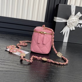 Chane1 24K мини-косметичка AP4302 с рельефной цепочкой из стразов