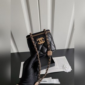 CHANEL 24K Новая сумка с рельефным рисунком и стразами 4302 Черна