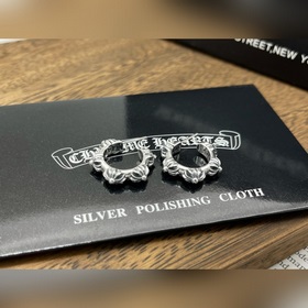 Модный бренд Chrome Hearts Серьги-кольца с крестом