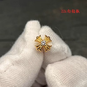 Кро-Сердце Крест Серьги 22k Золотые Серьги Позолоченные с бриллиа
