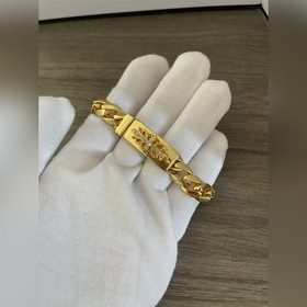 Кро-Сердце, крест-цветок, 24-каратное золото, браслет Размеры： 18