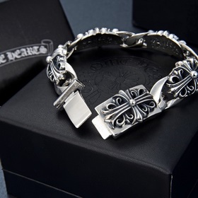 Chrome Hearts Крест-цветной браслет для мужчин и женщин, длина 20