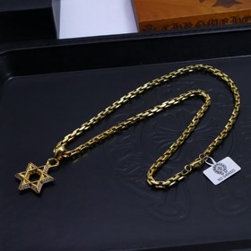 Ожерелье Chrome Hearts золотого цвета, классическое и популярное,