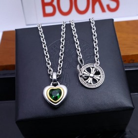 [Сердце океана]  Ожерелье Chrome Hearts с вечным сердцем и любо