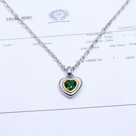 [Сердце океана]  Ожерелье Chrome Hearts с вечным сердцем и любо