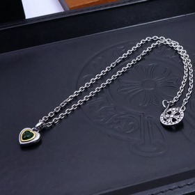 [Сердце океана]  Ожерелье Chrome Hearts с вечным сердцем и любо