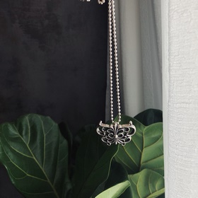 Ожерелье Chrome Hearts с бабочкой. Только Chrome Hearts может соз