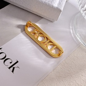 Новые заколки Dior. Металлический дизайн с буквами в стиле ретро 