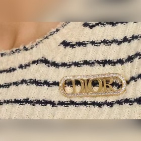 Новые заколки Dior. Металлический дизайн с буквами в стиле ретро 
