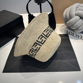Новая модель шляпы FD Fendi, изготовлена из рафии, с комбинирован