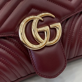 Оригинальная кожа Новинка Мини-сумка GG Marmont стеганым узором. 