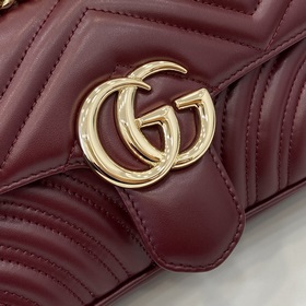 Оригинальная кожа Новинка Мини-сумка GG Marmont стеганым узором. 