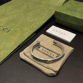 Gucci Браслет с бирюзой и двойной буквой G, модный дизайн, винтаж