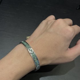 Gucci Браслет с бирюзой и двойной буквой G, модный дизайн, винтаж