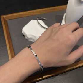 Gucci узкий браслет с двойной цепочкой G, винтажный, соединенные 