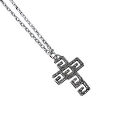 GUCCI G-Cube крест-кулон в стиле ретро, серебристый, для пар, экс