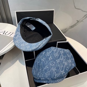 Новая кепка LV Louis Vuitton с кожаным козырьком и кожаным ремешк