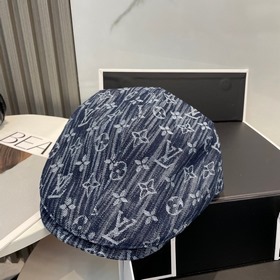 Новая кепка LV Louis Vuitton с кожаным козырьком и кожаным ремешк